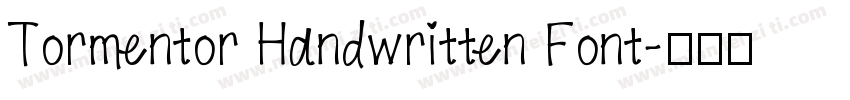 Tormentor Handwritten Font字体转换
